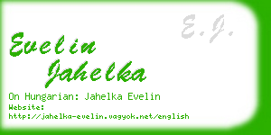 evelin jahelka business card